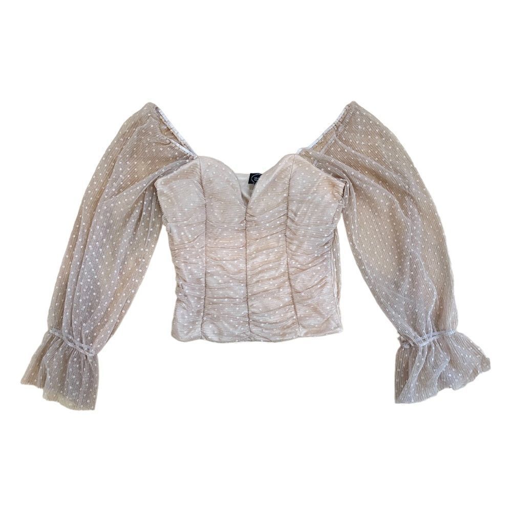 Madi Mase Nude lace Bordeaux Cinderella Mesh Top